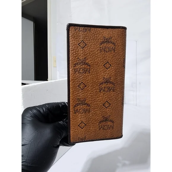 MCM Bill Leather Wallet Brown - Picture 3 of 14